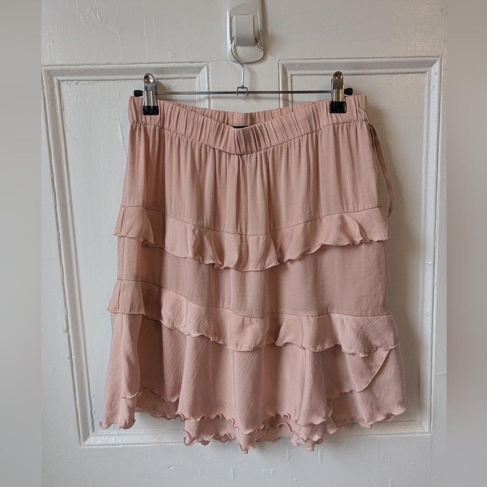 Who What Wear Pastel Pink Ruffle Mini Skirt Summer Balletcore - Size S